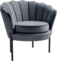 Кресло мягкое Halmar Angelo (серый/черный) - 