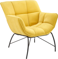 Кресло мягкое Halmar Belton (желтый/черный) - 