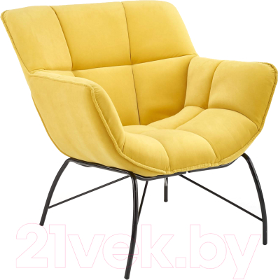 Кресло мягкое Halmar Belton (желтый/черный)