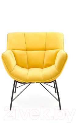 Кресло мягкое Halmar Belton (желтый/черный)