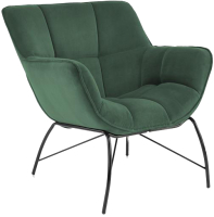 Кресло мягкое Halmar Belton (темно-зеленый/черный) - 