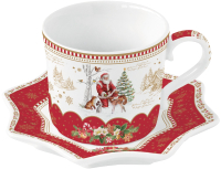 

Чашка с блюдцем Pozzi Milano, Christmas Memories / R1236CHME