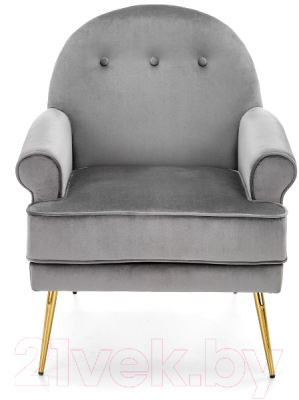 Кресло мягкое Halmar Santi (серый/золото)