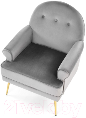 Кресло мягкое Halmar Santi (серый/золото)