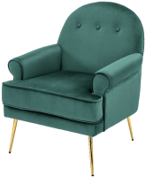 Кресло мягкое Halmar Santi (темно-зеленый/золото) - 