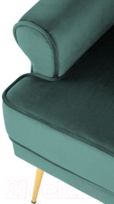 Кресло мягкое Halmar Santi (темно-зеленый/золото)
