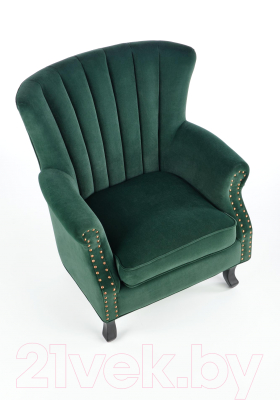 Кресло мягкое Halmar Titan (темно-зеленый/черный)
