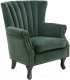 Кресло мягкое Halmar Titan (темно-зеленый/черный) - 