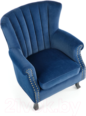 Кресло мягкое Halmar Titan (темно-синий/черный)