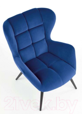 Кресло мягкое Halmar Tyrion (темно-синий/черный)