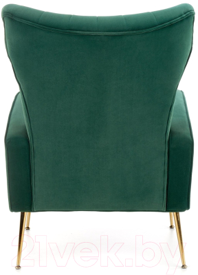 Кресло мягкое Halmar Vario (темно-зеленый/золото)