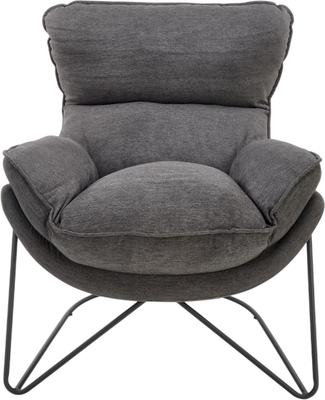 Кресло мягкое Halmar Volker (темно-серый/черный) - 