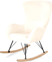 Кресло-качалка Halmar Liberto 2 (кремовый/натуральный/черный) - 