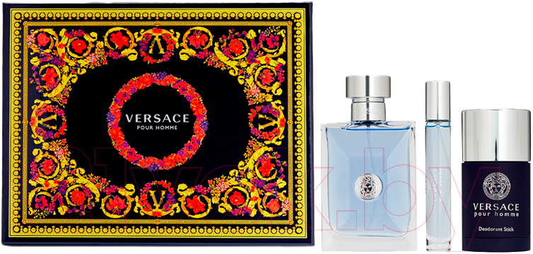 Парфюмерный набор Versace Pour Homme Туалетная вода+Дезодорант-стик+Туалетная вода