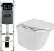 Унитаз подвесной с инсталляцией WeltWasser Amberg 350 ST + Telbach 004 GL-WT+ Amberg RD-BL - 