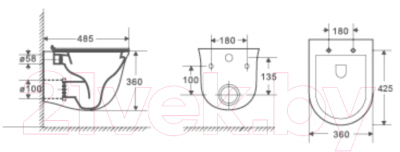 Унитаз подвесной с инсталляцией WeltWasser Amberg 350 ST + Telbach 004 GL-WT + Amberg RD-WT