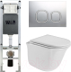 Унитаз подвесной с инсталляцией WeltWasser Amberg 350 ST + Telbach 004 GL-WT + Amberg RD-CR - 