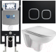 Унитаз подвесной с инсталляцией WeltWasser Amberg 497+ Baarbach 004 GL-WT+ Amberg RD-BL - 