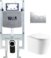 

Унитаз подвесной с инсталляцией WeltWasser, Amberg 497 ST+Salzbach 004 GL-WT+ Amberg RD-MT CR