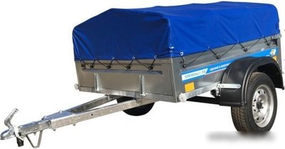 Прицеп для автомобиля Кремень Стандарт плюс 2.5x1.3 (31см борт, тент 30см, оцинкованный) - 