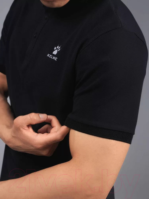 Футболка спортивная Kelme Short Sleeve Polo Shirt / 3801382-000 (2XL, черный)
