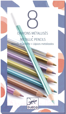 Набор цветных карандашей Djeco Металлик / 09753 (8шт)