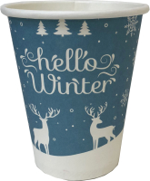 

Набор бумажных стаканов Gecko, Однослойный Hello Winter 205мл