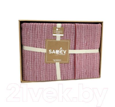 Набор текстиля для спальни Sarev Echo летнее с 2 наволочками Евро / Y 829 ECHO (V-9)kirmizi