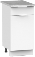 Шкаф-стол кухонный Интермебель Микс Топ ШСР 850-19-400 (белый премиум/венато) - 