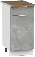 Шкаф-стол кухонный Интермебель ШСР 850-19-400 (бетон/дуб фигурный светлый) - 