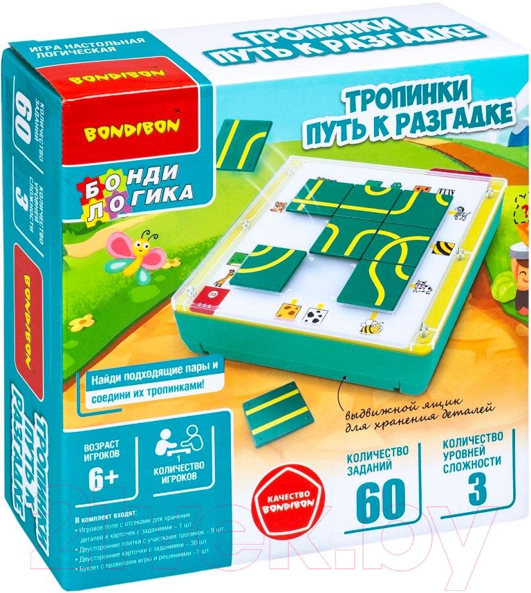 Развивающая игра Bondibon Тропинки Путь к разгадке / ВВ5758