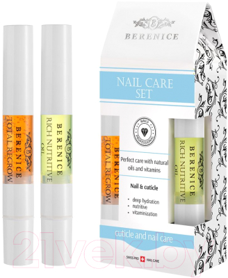 Набор средств для ногтей Berenice Nail Care Set Rich Nutritive Oil 4мл + Total Regrow 4мл