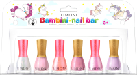 Набор детских лаков для ногтей Limoni Bambini Nail Bar №23 тон 1+3+5+10+11+12 - 