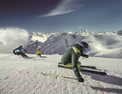 Горные лыжи с креплениями Elan Amphibio 12 C Power Shift & ELS 11.0 2021-22 / ABKGFW20 (р.168, черный/зеленый)