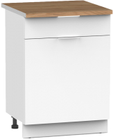 Шкаф-стол кухонный Интермебель Микс Топ ШСР 850-19-500 (белый премиум/дуб крафт золотой) - 