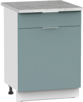 Шкаф-стол кухонный Интермебель Микс Топ ШСР 850-19-500 (сумеречный голубой/венато) - 