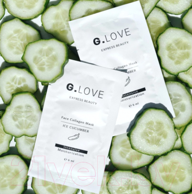 Набор масок для лица G.Love Face Collagen Mask Ice Cucumber (8x6мл)