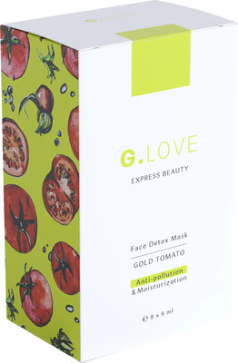 Набор масок для лица G.Love Face Detox Mask Gold Tomato (8x6мл) -