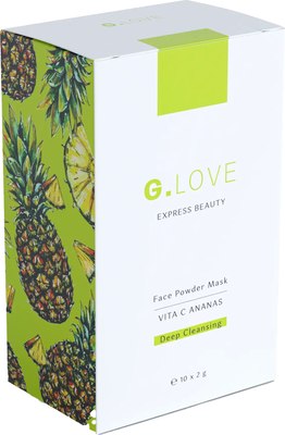 Набор масок для лица G.Love Face Powder Mask Vita C Ananas  (10x1г) - 