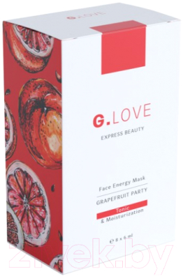Набор масок для лица G.Love Face Energy Mask Grapefruit Party (8x6мл)