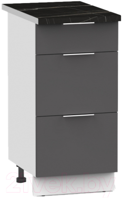Шкаф-стол кухонный Интермебель Микс Топ ШСР 850-23-400 (графит серый/тунис)