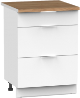 Шкаф-стол кухонный Интермебель Микс Топ ШСР 850-23-600 (белый премиум/дуб крафт золотой) - 