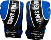 Боксерские перчатки Vimpex Sport 3034 (10oz, синий) - 