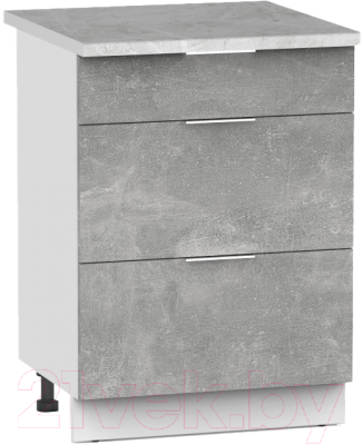 Шкаф-стол кухонный Интермебель Микс Топ ШСР 850-23-600 (бетон/венато)
