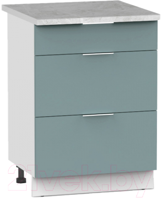 Шкаф-стол кухонный Интермебель Микс Топ ШСР 850-23-600 (сумеречный голубой/венато)