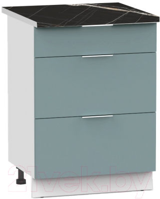 Шкаф-стол кухонный Интермебель Микс Топ ШСР 850-23-600 (сумеречный голубой/тунис)