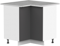 Шкаф под мойку Интермебель Микс Топ ШСРУМ 850-29-900 (графит серый/мрамор лацио светлый) - 