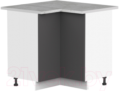 Шкаф под мойку Интермебель Микс Топ ШСРУМ 850-29-900 (графит серый/венато)