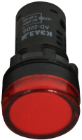 Лампа сигнальная КЭАЗ AD22DS(LED) Матрица 22мм 230В / 238566 (красный) - 