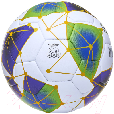 Футбольный мяч Atemi Spectrum (размер 5, белый/синий/зеленый)